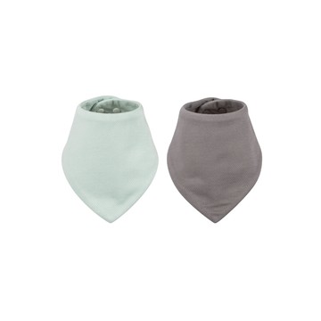 美國 tiny twinkle - 寶寶領巾-雙入組-灰藍登波