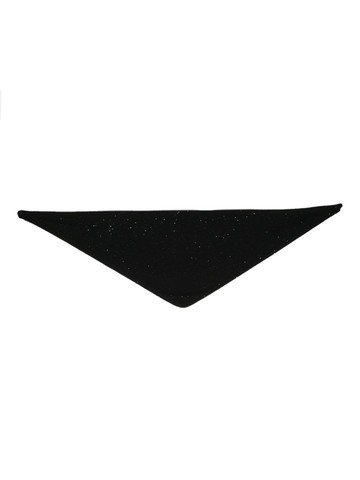 Fabiana Filippi - sequin-embellished triangle scarf - women - Polyester/Virgin Wool/Cashmere/Alpaca/Silk - One Size - Black