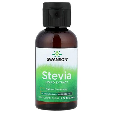 Swanson Vitamins, 甜葉菊液體提取物，無乙醇，2 液量盎司（59 毫升）
