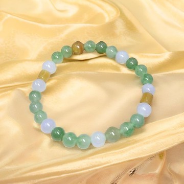 冰種多彩翡翠手珠 | 天然緬甸玉A貨翡翠 | 送禮