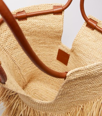 Zimmermann Goldentime Medium raffia tote bag