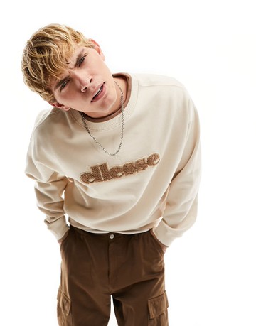 ellesse Regno Sweatshirt in off white