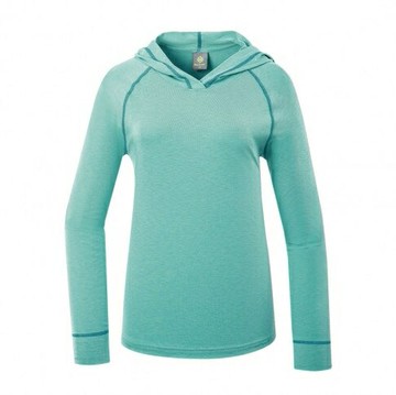 ├登山樂┤山林 Mountneer 女羊毛保暖連帽上衣-碧綠 # 52P08-62