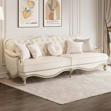 免運/公司貨 沙發 美式沙發 沙發組 美式輕奢真皮沙發 客廳別墅家具法式奢華大小戶型歐式高端實木沙發 可開發票 全館五折 工廠現貨直銷 新品特價 z1103