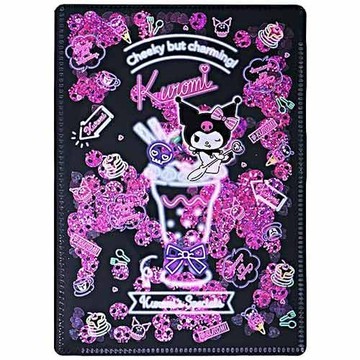 【震撼精品百貨】酷洛米_Kuromi~Sanrio 酷洛米亮片裝飾雙開式文件夾(B6)#36864