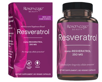 Reserveage Nutrition Resveratrol 250 mg - 60 Veggie Caps