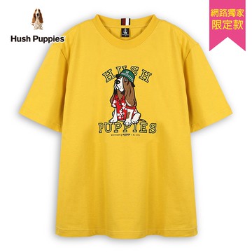 Hush Puppies T恤 男裝精緻花襯衫漁夫帽狗刺繡寬版T恤
