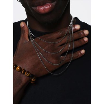 ICEGANGS925純銀鍍白金項鏈1.5mm細蛇骨鏈男生鎖骨方鎖骨項鏈男款