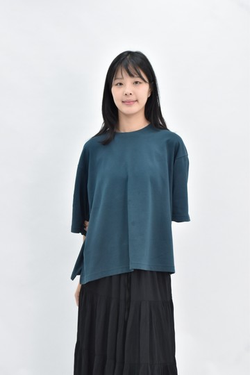 (2XL) uniqlo 落肩綠色短袖上衣