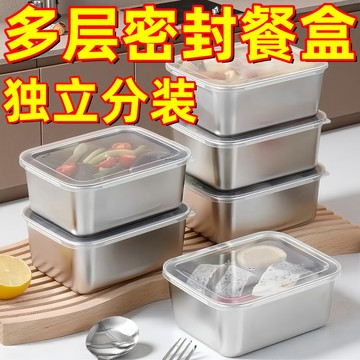 ⚡臺灣24H⚡不銹鋼保鮮盒擺攤野餐盒長方形多用盒冰箱收託盤 MHFR