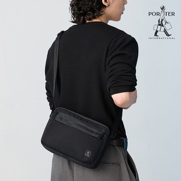 PORTER INTERNATIONAL - 斜槓冒險SLOPE斜背包(M) - 黑