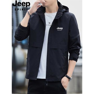 JEEP男士外套春秋戶外上衣休閑運動沖鋒衣三合一防風防水運動夾克