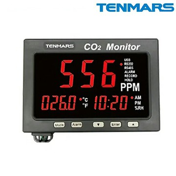 TENMARS LED二氧化碳溫溼度監測器 TM-187A 溫濕度計 二氧化碳監測 壁掛時鐘