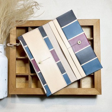 植鞣革長夾_6卡拉練零錢袋_如是三原色