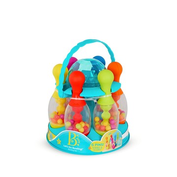 【淘氣寶寶】【美國B.Toys感統玩具】露一手保齡球(海洋藍)