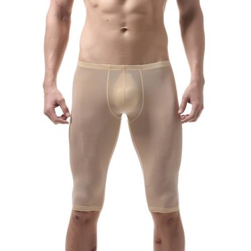 2025夏季新款冰絲超薄款透氣性感休閑塑身褲中褲五分褲男短褲速干