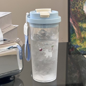 ⭐免運臺灣有貨⭐鈴蘭水杯新款女生高顔值吸管便攜隨行塑料杯子夏天軍訓超萌宿捨