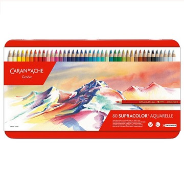 CARAN d'ACHE 瑞士Caran dAche卡達Supracolor系列專家級80色水性彩色鉛筆* 3888.380