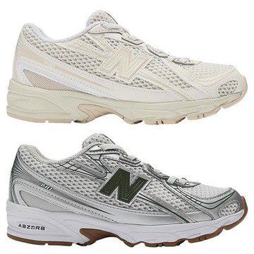New Balance 740 休閒鞋 中童鞋 寬楦 復古 米/銀綠 PZ740KP-W/PZ740SF-W