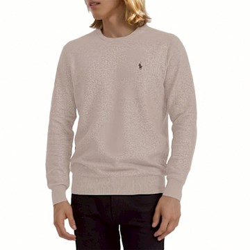 Polo Ralph Lauren RL 熱銷刺繡小馬大學T恤-燕麥色