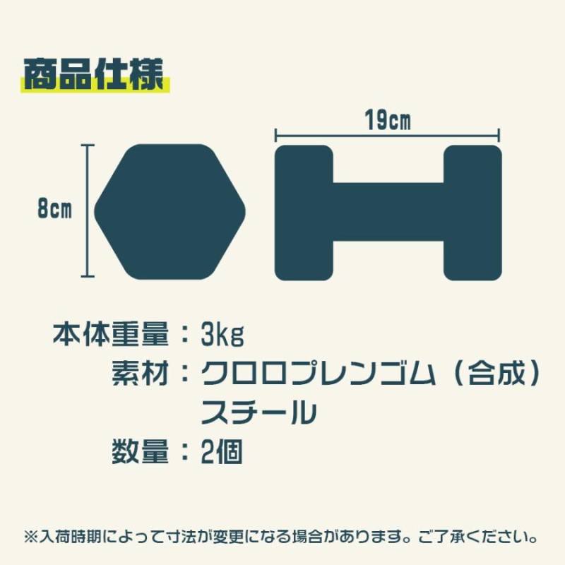 ダンベル 3kg 2個セット カラーダンベル 筋トレ メンズ レディース 女性 鉄アレイ トレーニング エクササイズ ダイエット フィットネス 器具 二の腕 おしゃれ 通販 Lineポイント最大0 5 Get Lineショッピング