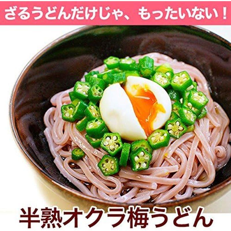 ふみこ農園 ご家庭用 大盛り冷し梅うどん 麺、めんつゆ、梅干240gが付いて10食分セット