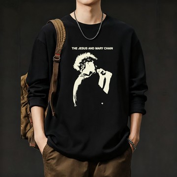 免運 【舒適親膚】100%純棉 圓領 寬鬆大學t長袖 男生衣服 長袖內搭 長t shirt 打底衫 t恤男 1418