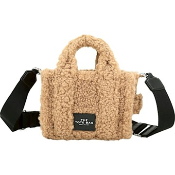 MARC JACOBS TRAVELER Nano 泰迪絨毛兩用托特包(棕色)