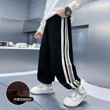 【中大男童】基礎款一體絨休閒運動褲