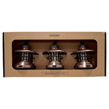 BAREBONES 吊掛營燈組 Edison Mini Lantern 3個 兩段式亮度  古銅色  1組