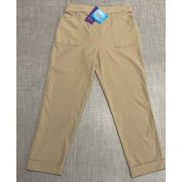 JIN HWA 今譁 詹譁霓 OL休閒時尚彈力涼感紗褲口反摺修腿八分褲U6801