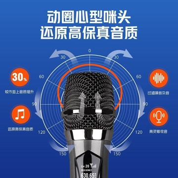 上市]無線話筒一拖二萬能麥克風音響KTV舞臺演出聲卡戶外廣場