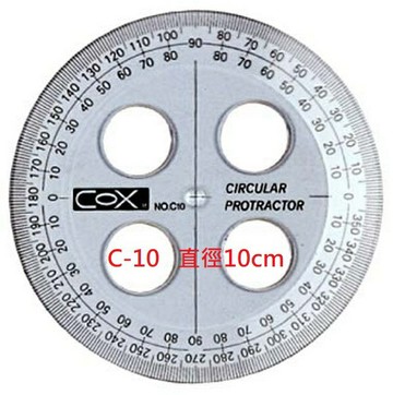 【文具通】COX 三燕 360度 全圓 分度器 量角器 圓型尺 M101【APP滿額下單4%點數(單一帳號最高1000點)】7/31止