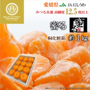 [予約 2023年 12月1日-12月25日の納品] 蜜る 約1kg 桐箱 愛媛県産 JAにしうわ 西宇和みかん