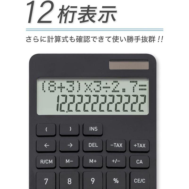 アスカ 電卓 計算式表示電卓 ()計算可 C1242BK ブラック