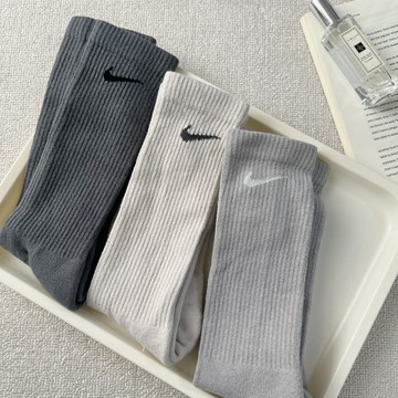 【MasCool】Nike Everyday Plus 襪子 長襪 襪 SX6888-991 深灰 米灰 淺灰 三色一組