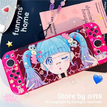 原創switch oled保護套任天堂保護殼NS分體情侶男女通用 動漫y2k