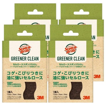 3M Scotch-Brite 百利 天然木漿棉菜瓜布 強力去汙  1片  4盒