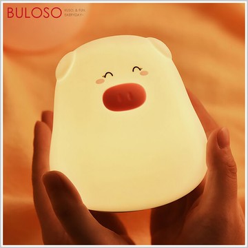 觸控LED七彩變色 白豬小夜燈 (可挑色 款) 露營燈 LED燈 閱讀燈【ALED024】【不囉唆】