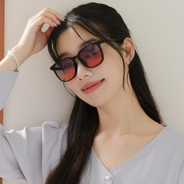 [TR90][平光鏡墨鏡二合一]層層日影磁吸可換片多色偏光墨鏡太陽眼鏡【TR9815】-透明黑框+5款變色鏡片