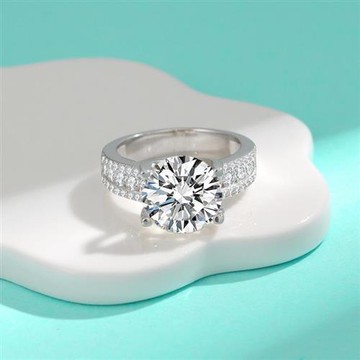 現貨+預購 頂級莫桑鑽石戒指925純銀戒指婚戒女鑽戒子求婚戒情人節禮物-5克拉豪鑲滿鑽74lp78【獨家進口】【米蘭精品】