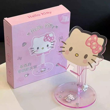 🧄三麗鷗💦可愛手機支架桌面平板庫洛米支撐架懶人折疊伸縮調節辦公室  亞克力手機支架桌面平板通用可調節 支撐架立牌擺件禮物