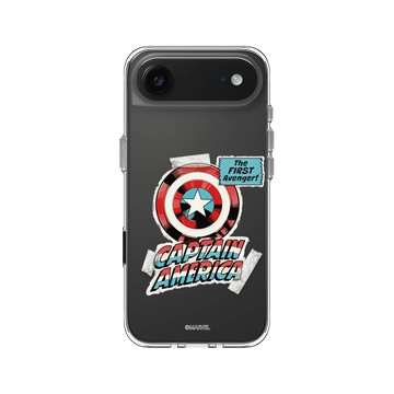 iPhone Air Clear Case（相機按鈕） 透明 - 迪士尼-漫威 Marvel - 漫威系列 - 美國隊長 – 復古盾牌