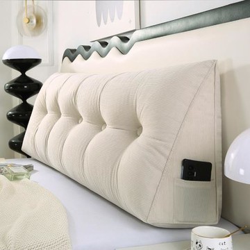 三角靠墊燈芯絨床頭軟包大靠背臥室床上雙人靠枕靠背枕護腰可拆洗