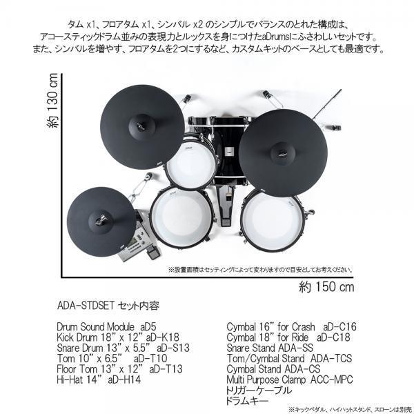 ATV （エーティーブイ） aDrums artist Standard set ADA-STDSET 推奨 ヘッドフォン  ブラックマット 