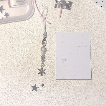 手機掛飾 吊飾✨【臺北的雪】手作串珠自制少女心簡約ins風手機鏈可愛咕本ccd掛件