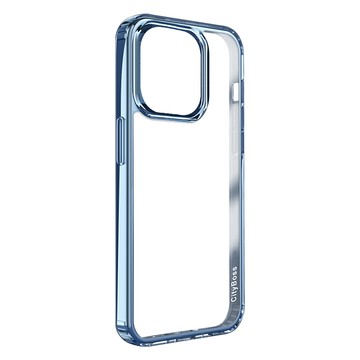 iPhone 14 Pro Max 殼 CITY晶鑽彩盾 iPhone 14 Pro Max 6.7吋 抗發黃透明殼 氣囊軍規防摔殼 手機殼(遠峰藍)
