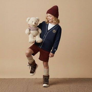 FILA KIDS MIRRORBALL BOOTS 大童保暖絨毛雪靴-棕 3-C653Z-217