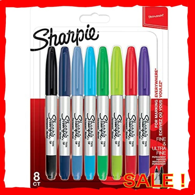 Sharpie 中字 極細 ツイン 8本セット 油性ペン マーカー カラーペン セット アート イラスト 塗り絵 描画 スケッチ デコレーション 入学 入園 準備 カード 名前 通販 Lineポイント最大get Lineショッピング