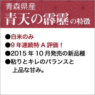 新米 令和5年(2023年)産 青森産 青天の霹靂 〈9年連続特A評価！〉 300g(2合) × 3パック 真空パック